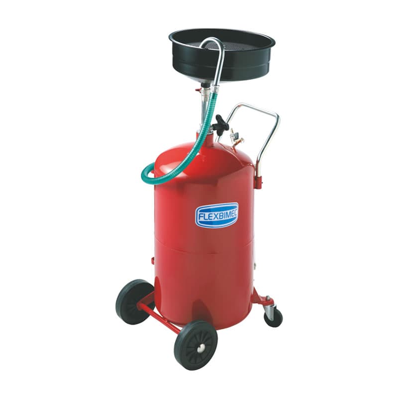 Flexbimec 3179 — Recolector de aceite usado con tanque y bandeja telescópica